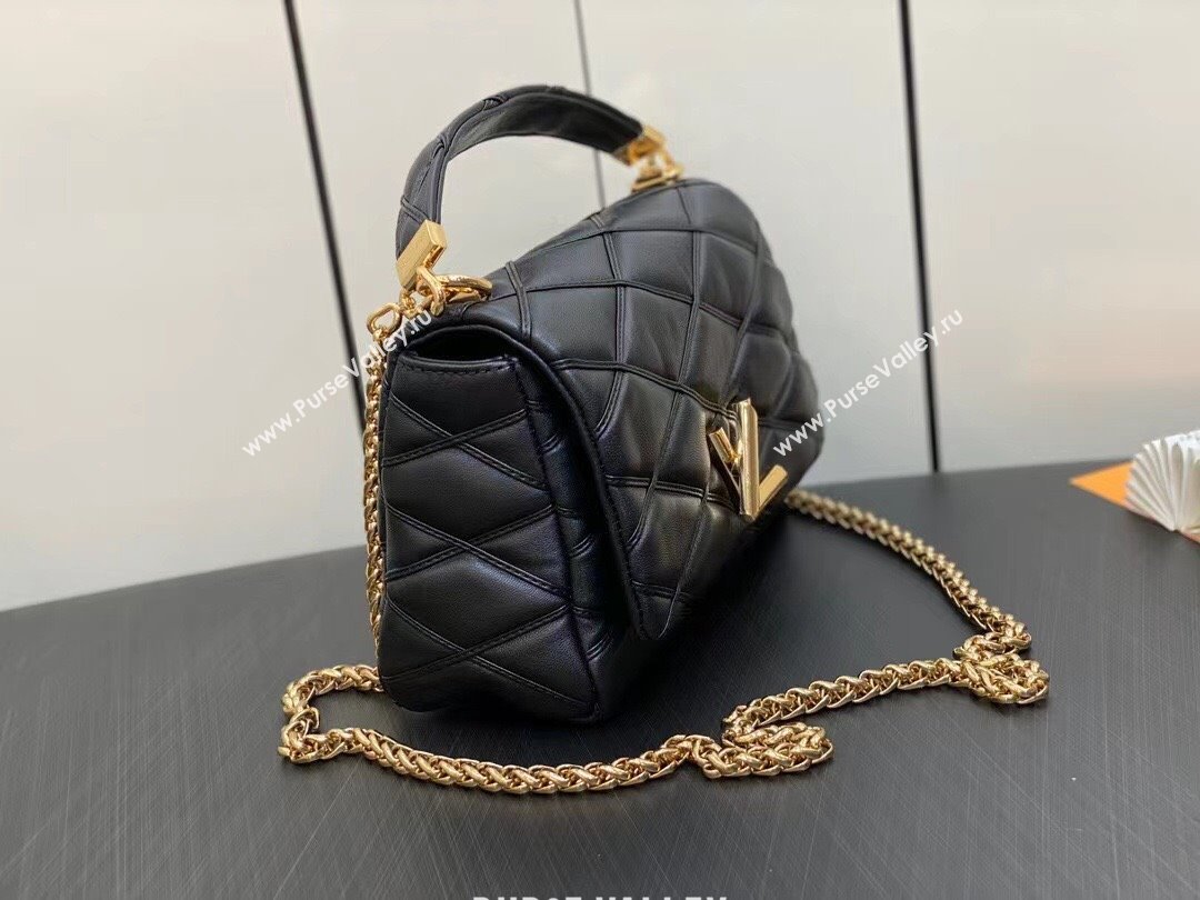 Louis Vuitton Lamb leather GO-14 MM Bag M22891 Black 2023 (weijian-23101917)