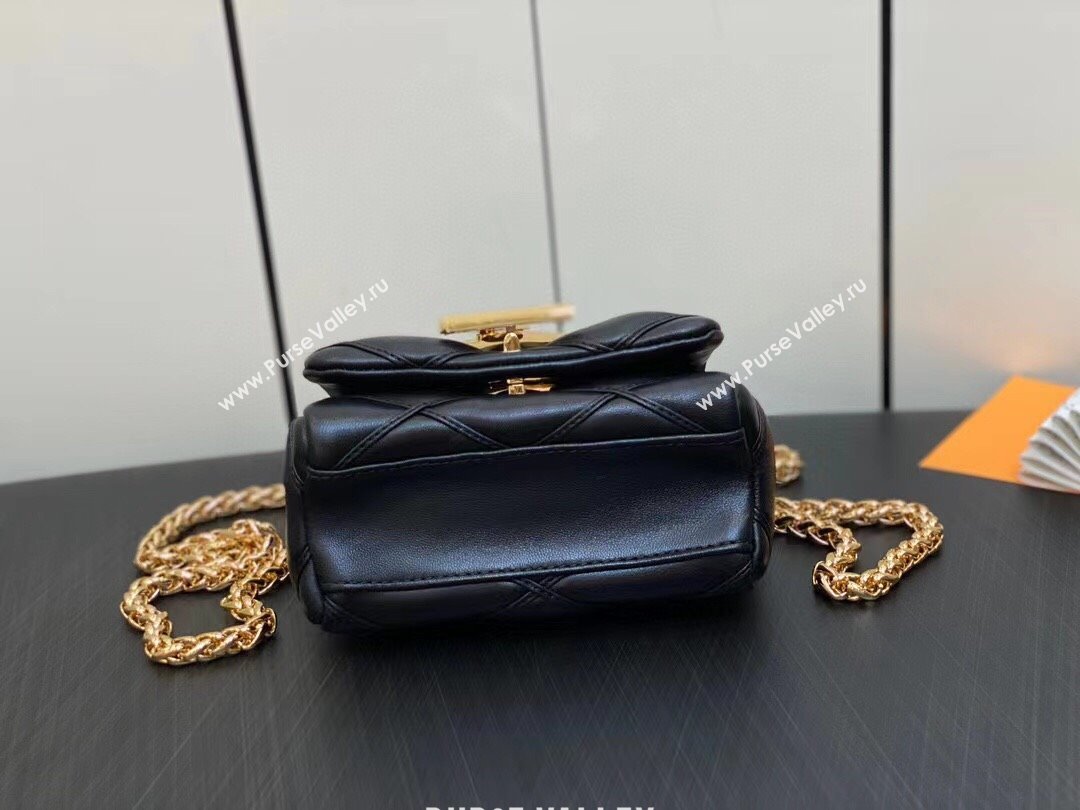 Louis Vuitton Lamb leather Pico GO-14 Bag M23625 Black 2023 (weijian-23101910)