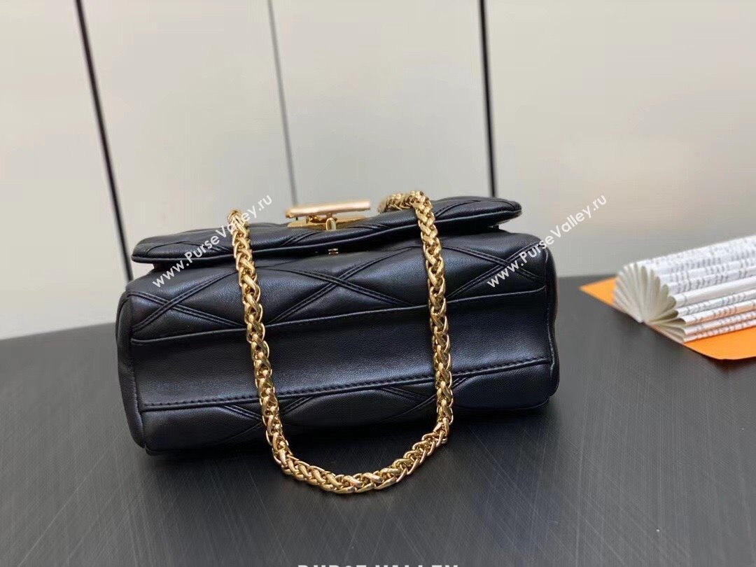 Louis Vuitton Lamb leather GO-14 MM Bag M22891 Black 2023 (weijian-23101917)