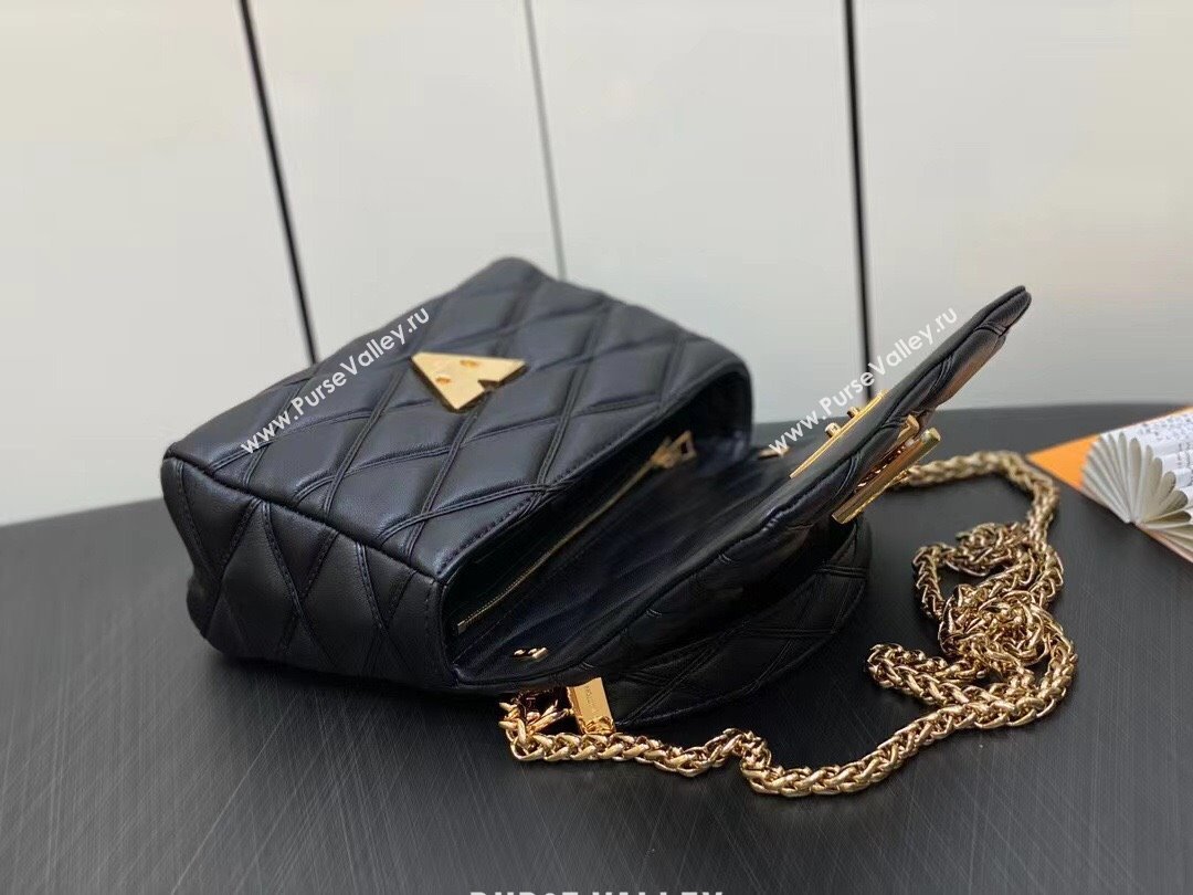 Louis Vuitton Lamb leather GO-14 MM Bag M22891 Black 2023 (weijian-23101917)