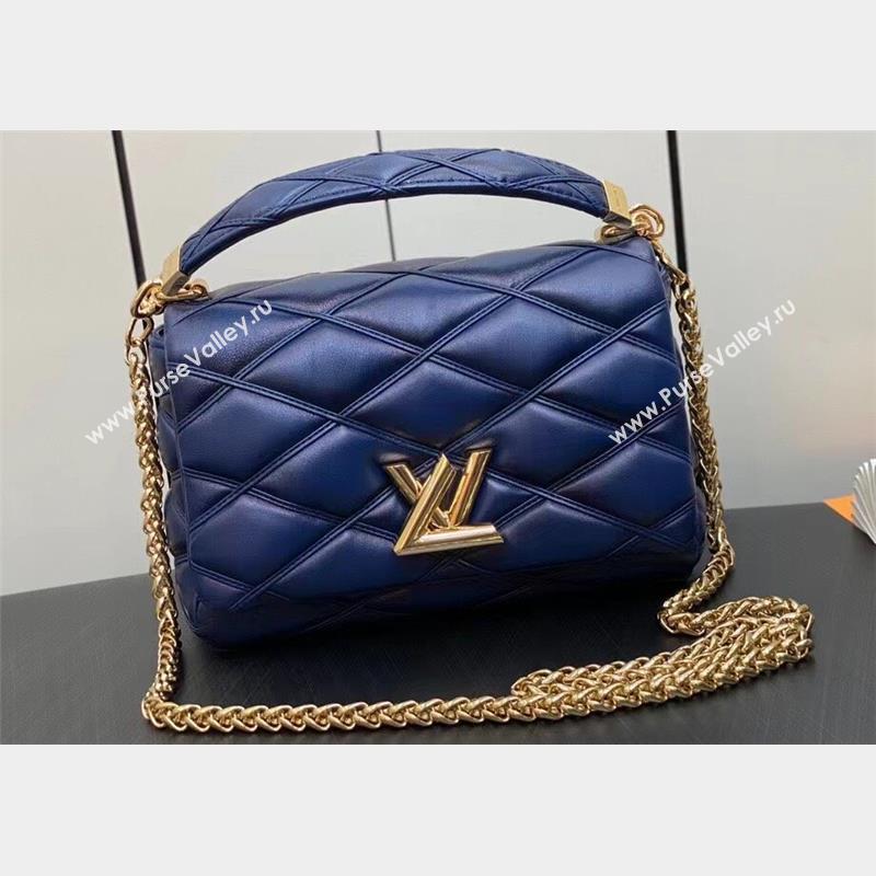 Louis Vuitton Lamb leather GO-14 MM Bag M23682 Navy Blue 2023 (weijian-23101918)