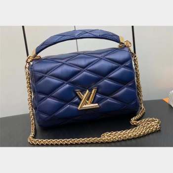 Louis Vuitton Lamb leather GO-14 MM Bag M23682 Navy Blue 2023 (weijian-23101918)