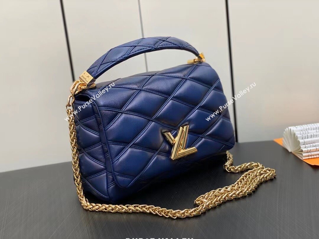 Louis Vuitton Lamb leather GO-14 MM Bag M23682 Navy Blue 2023 (weijian-23101918)