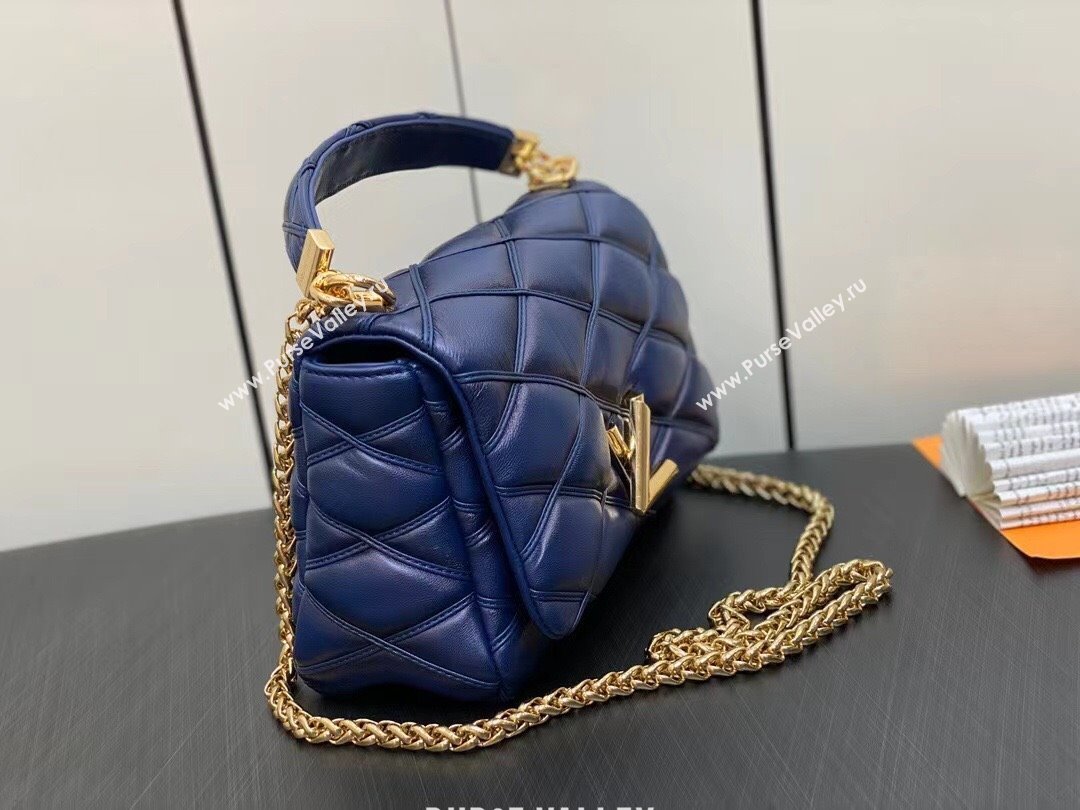 Louis Vuitton Lamb leather GO-14 MM Bag M23682 Navy Blue 2023 (weijian-23101918)