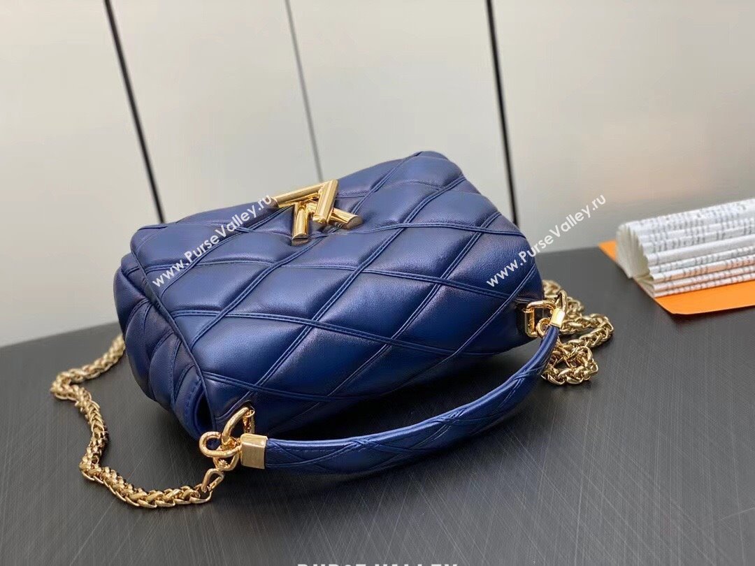 Louis Vuitton Lamb leather GO-14 MM Bag M23682 Navy Blue 2023 (weijian-23101918)