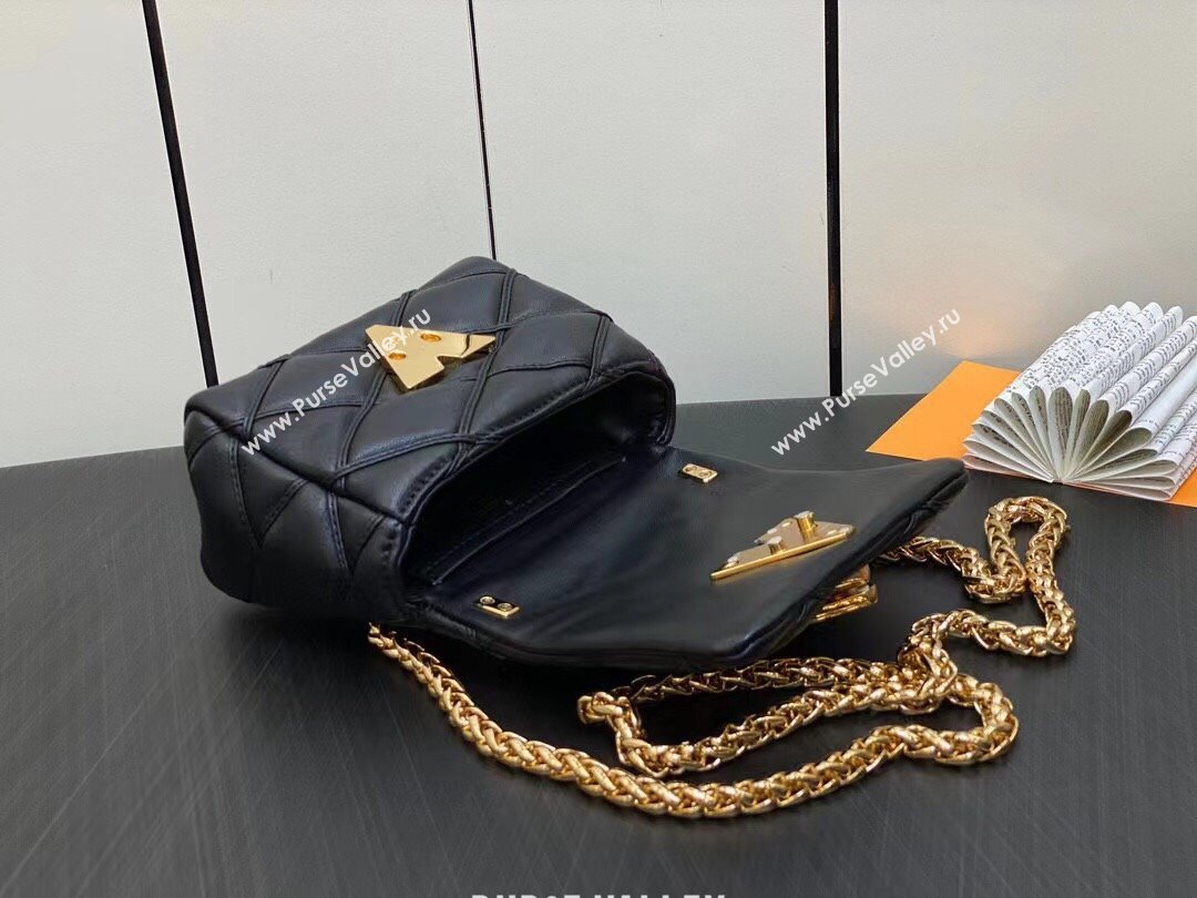 Louis Vuitton Lamb leather Pico GO-14 Bag M23625 Black 2023 (weijian-23101910)