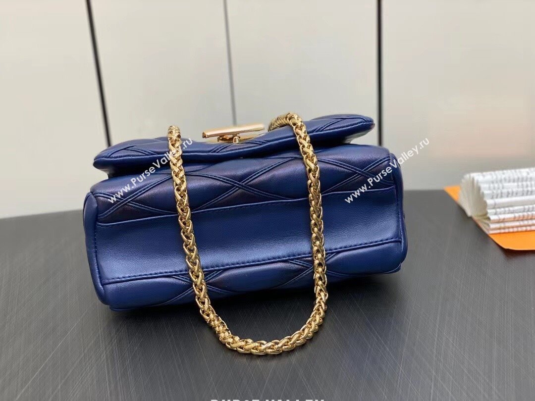 Louis Vuitton Lamb leather GO-14 MM Bag M23682 Navy Blue 2023 (weijian-23101918)