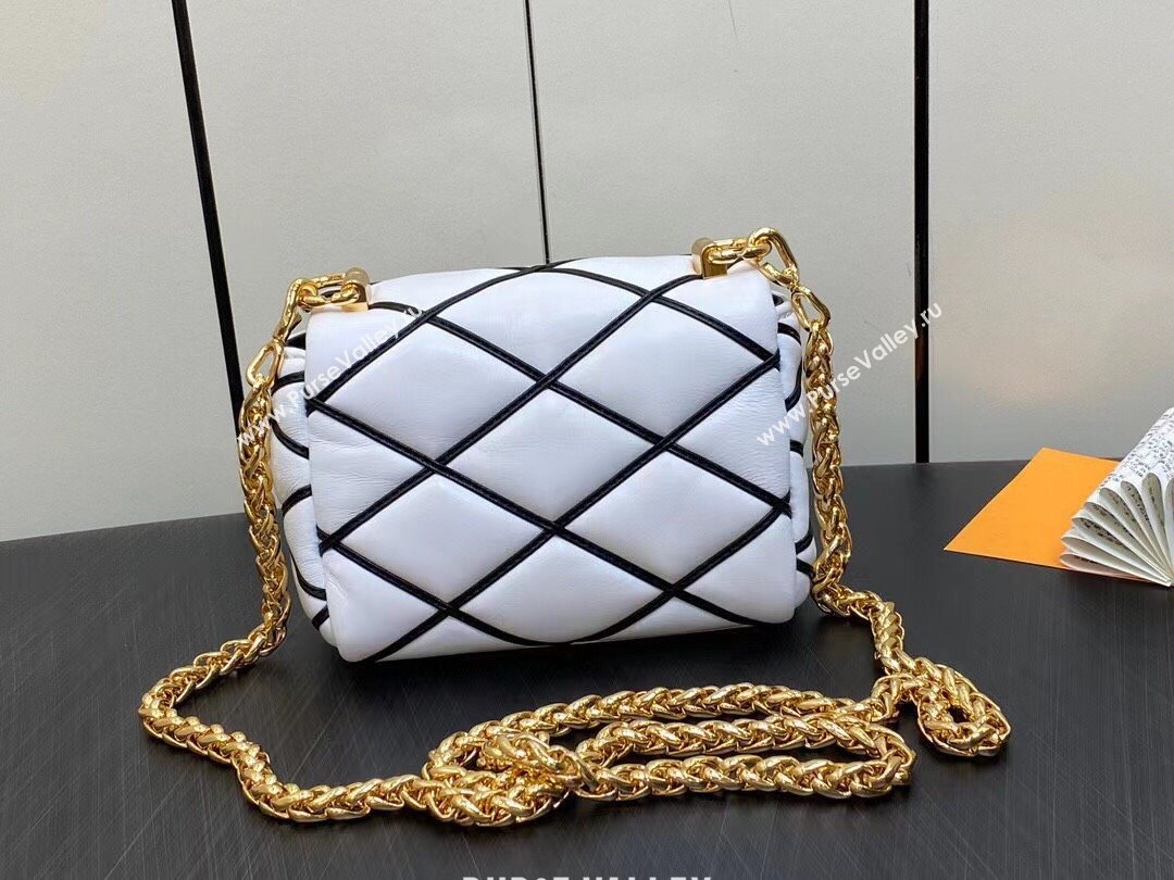 Louis Vuitton Lamb leather Pico GO-14 Bag M23762 Black/White 2023 (weijian-23101912)