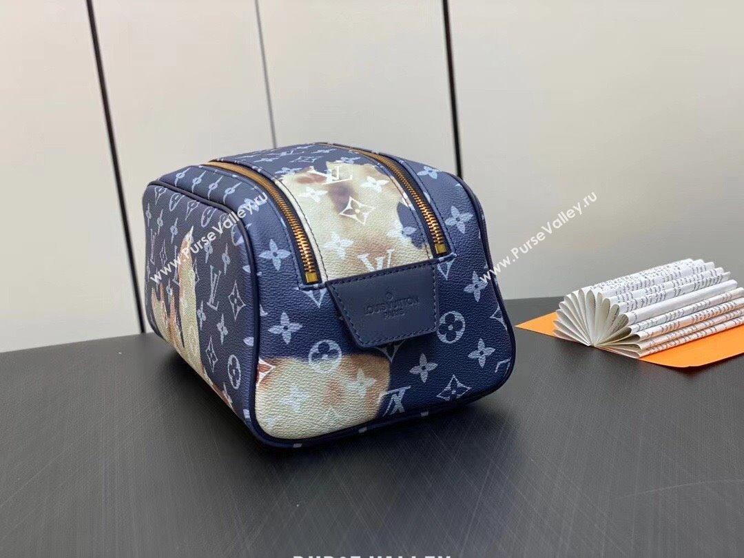 Louis Vuitton Monogram Canvas Dopp Kit Toilet Pouch Bag M46696 Blue 2023 (weijian-23101925)