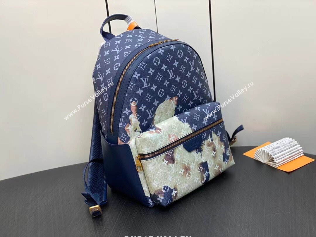Louis Vuitton Monogram Canvas Discovery Backpack Bag M23905 Blue 2023 (weijian-23101830)