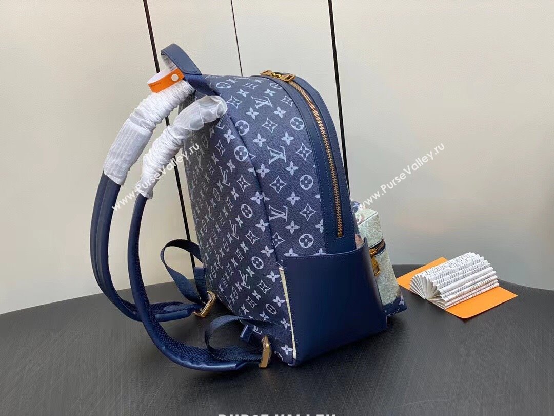 Louis Vuitton Monogram Canvas Discovery Backpack Bag M23905 Blue 2023 (weijian-23101830)