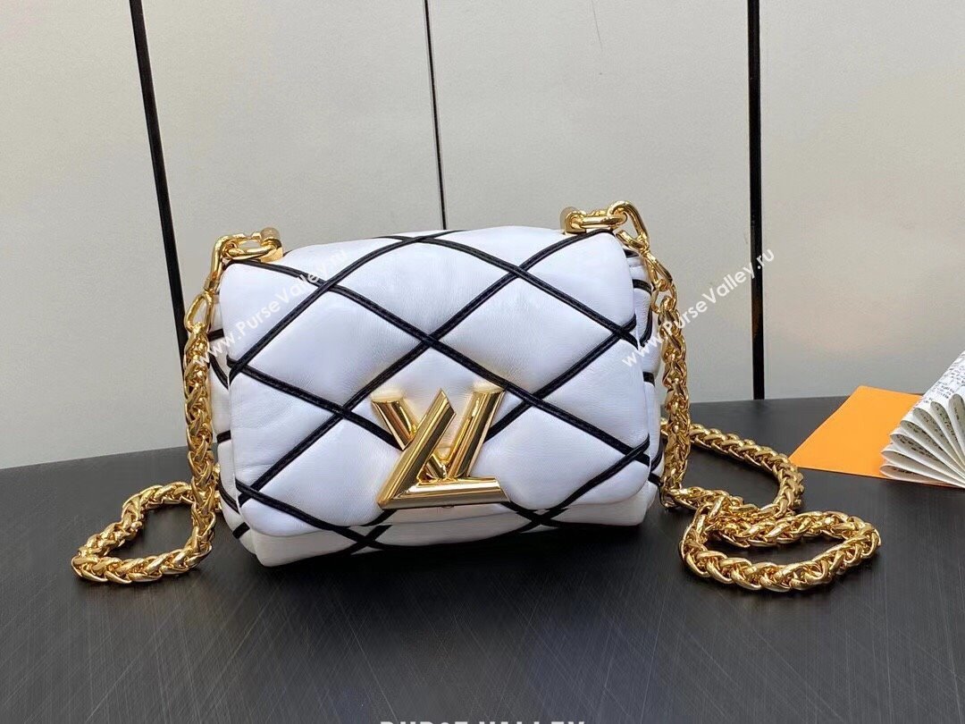 Louis Vuitton Lamb leather Pico GO-14 Bag M23762 Black/White 2023 (weijian-23101912)