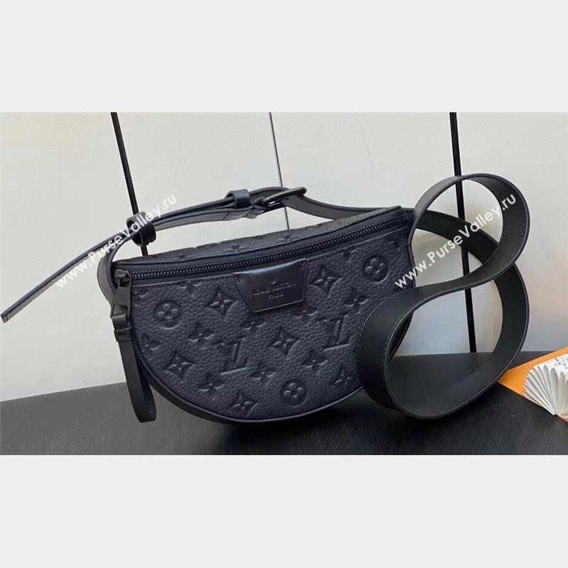 Louis Vuitton Monogram Empreinte LV Moon Crossbody Bag M23835 Black 2023 (weijian-23101920)