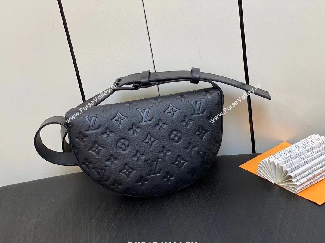 Louis Vuitton Monogram Empreinte LV Moon Crossbody Bag M23835 Black 2023 (weijian-23101920)