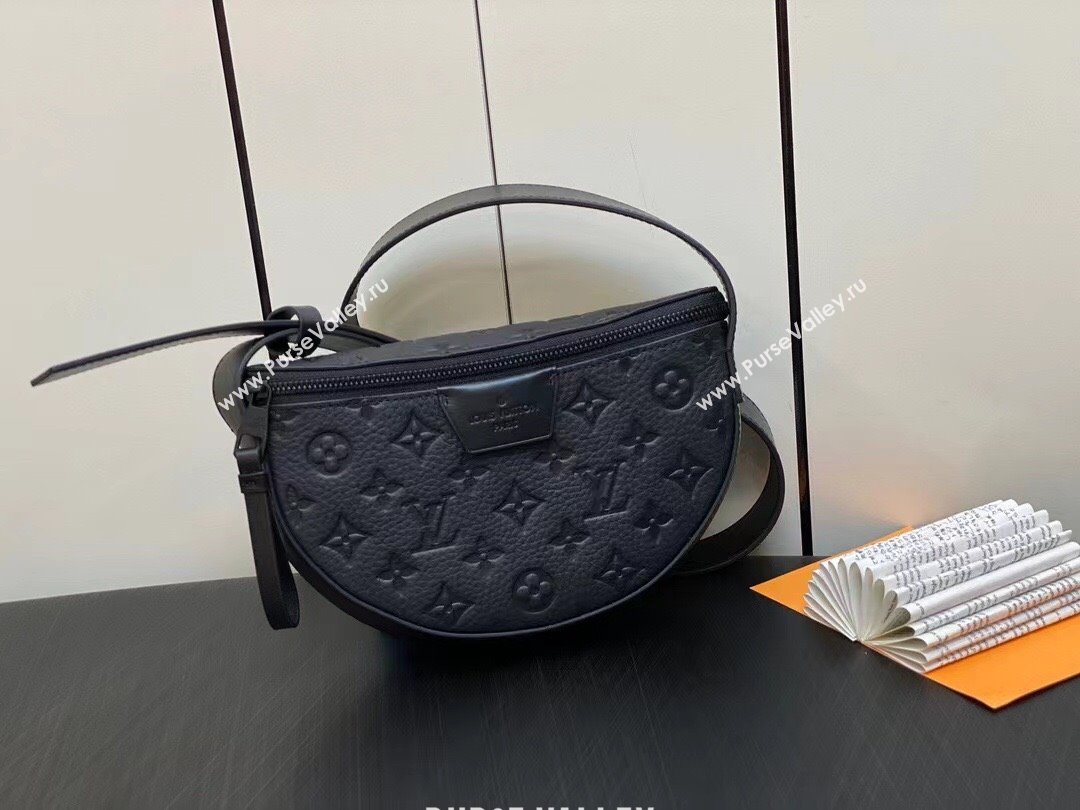 Louis Vuitton Monogram Empreinte LV Moon Crossbody Bag M23835 Black 2023 (weijian-23101920)