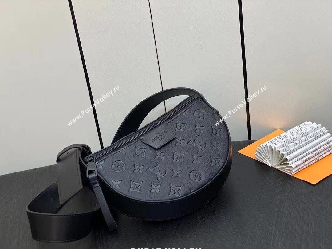 Louis Vuitton Monogram Empreinte LV Moon Crossbody Bag M23835 Black 2023 (weijian-23101920)