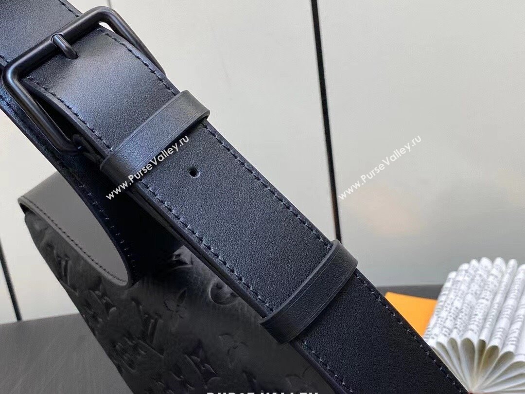 Louis Vuitton Monogram Empreinte LV Moon Crossbody Bag M23835 Black 2023 (weijian-23101920)