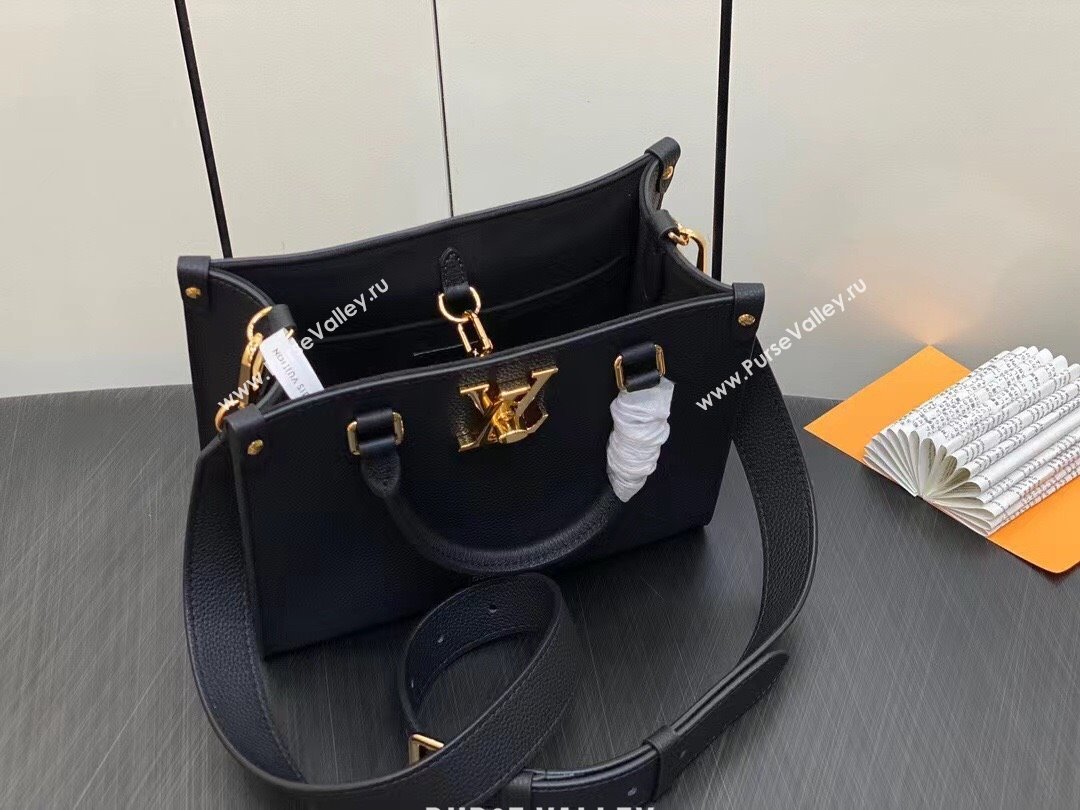 Louis Vuitton Grained calf leather Lock & Go Bag M22311 Black 2023 (weijian-23101935)