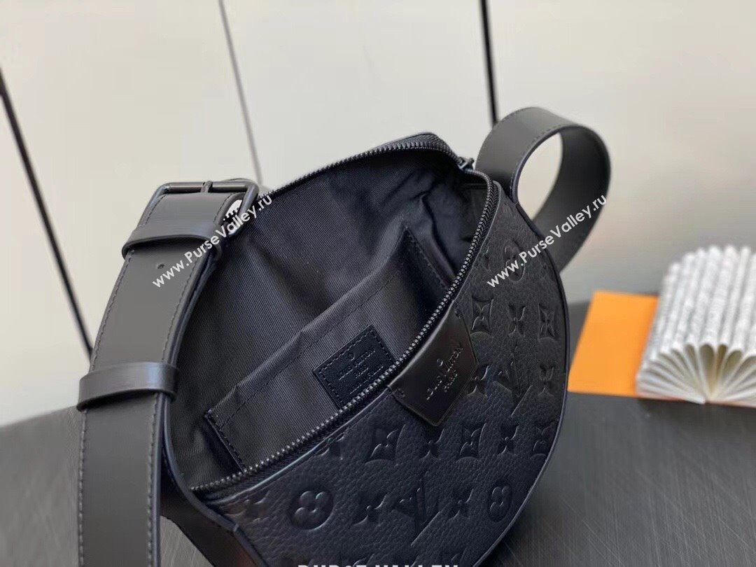 Louis Vuitton Monogram Empreinte LV Moon Crossbody Bag M23835 Black 2023 (weijian-23101920)