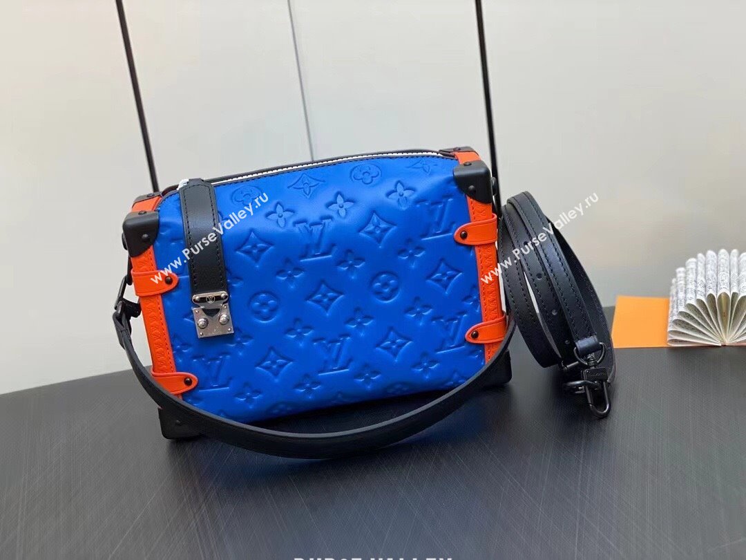 Louis Vuitton Side Trunk Bag Blue/Orange/Black 2023 (weijian-23101941)