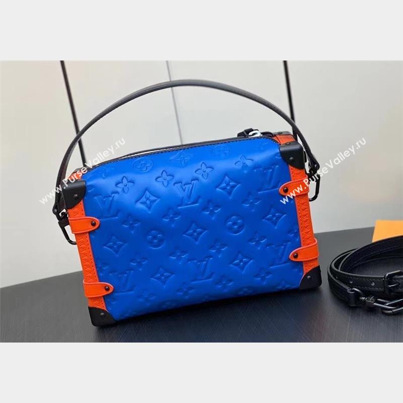 Louis Vuitton Side Trunk Bag Blue/Orange/Black 2023 (weijian-23101941)
