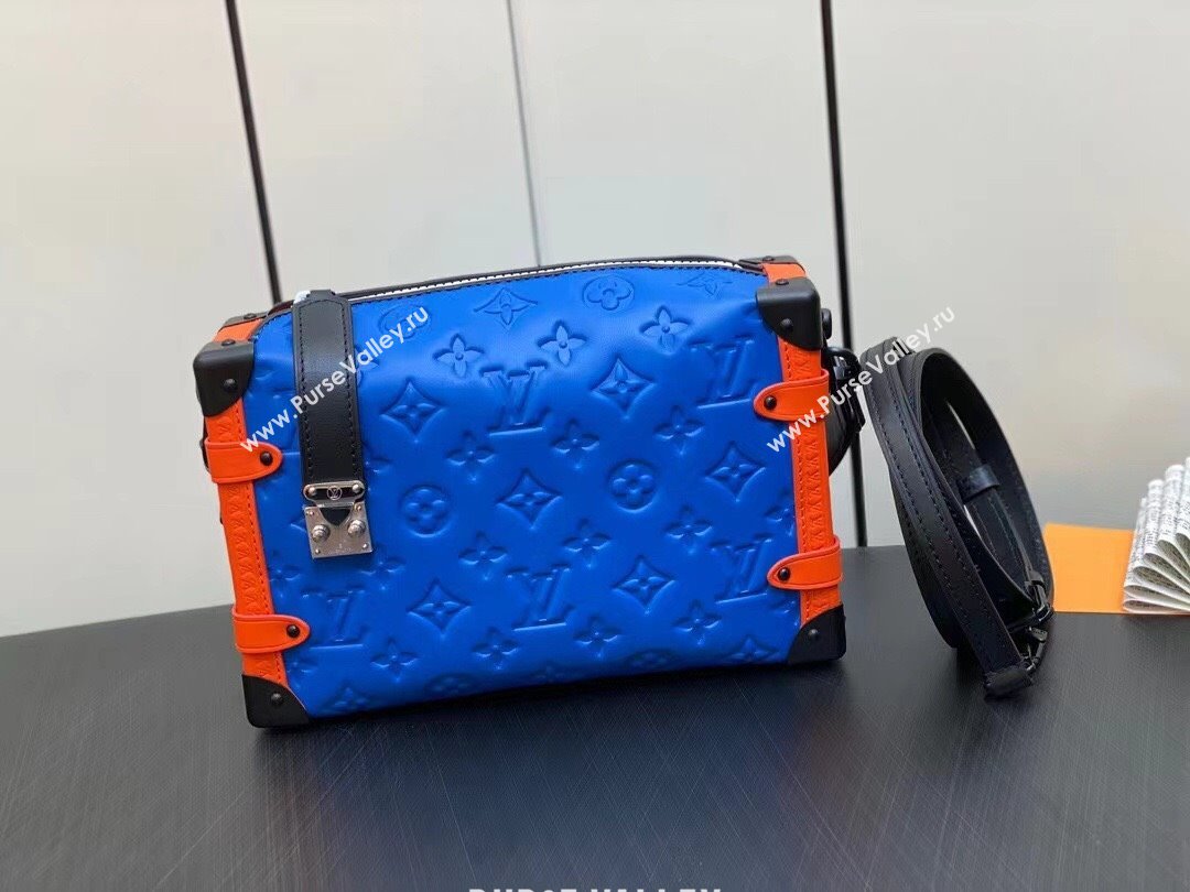 Louis Vuitton Side Trunk Bag Blue/Orange/Black 2023 (weijian-23101941)