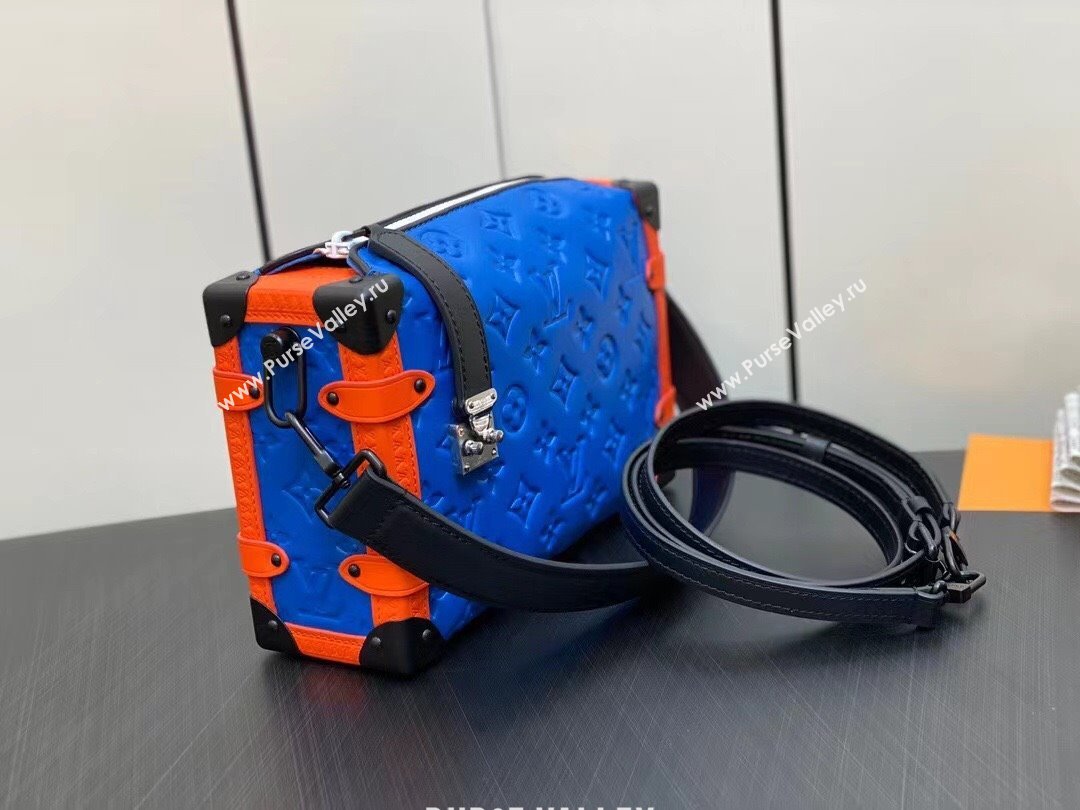 Louis Vuitton Side Trunk Bag Blue/Orange/Black 2023 (weijian-23101941)