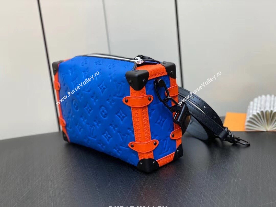 Louis Vuitton Side Trunk Bag Blue/Orange/Black 2023 (weijian-23101941)