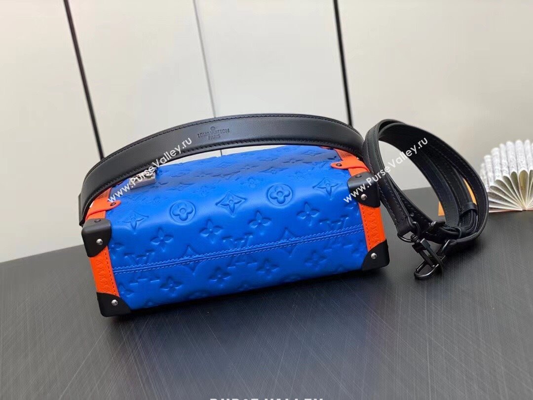 Louis Vuitton Side Trunk Bag Blue/Orange/Black 2023 (weijian-23101941)