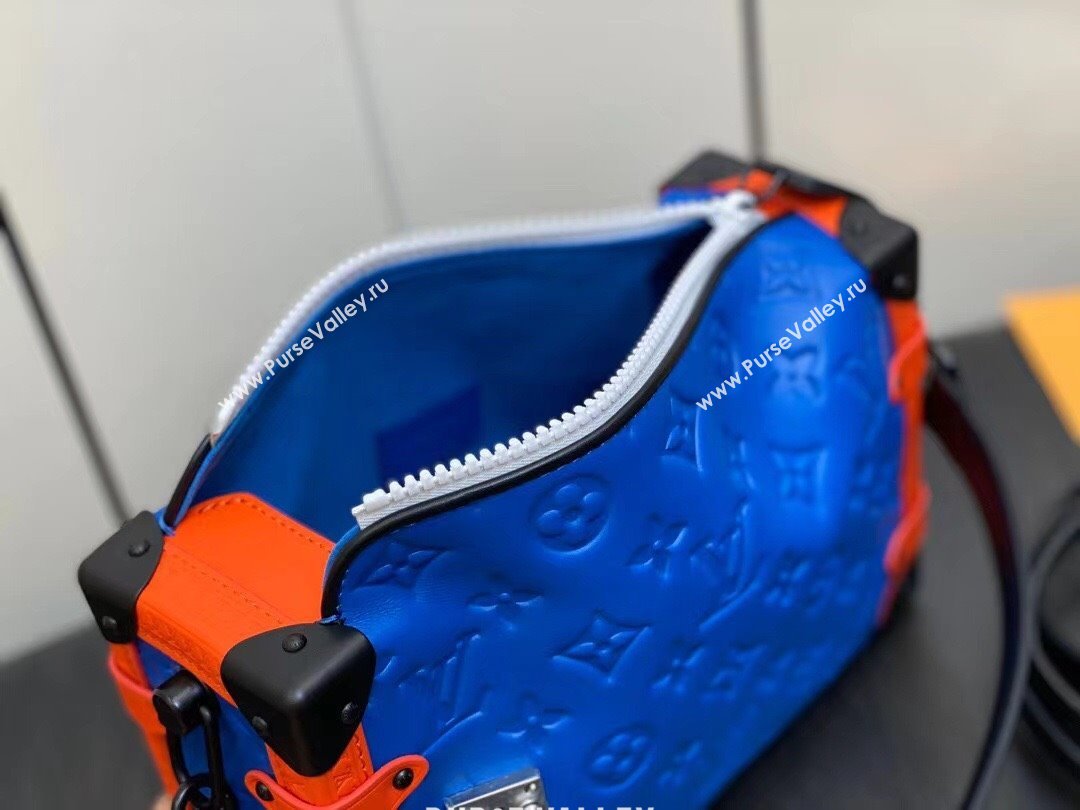Louis Vuitton Side Trunk Bag Blue/Orange/Black 2023 (weijian-23101941)