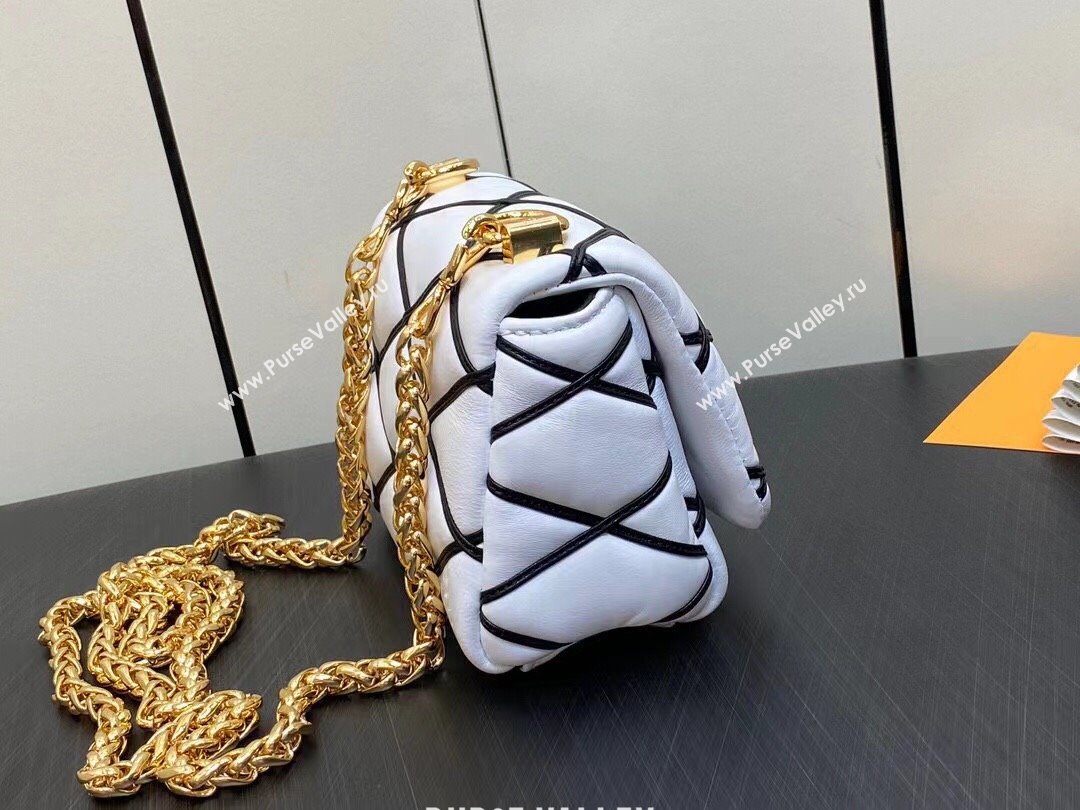 Louis Vuitton Lamb leather Pico GO-14 Bag M23762 Black/White 2023 (weijian-23101912)