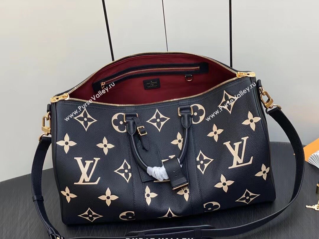 Louis Vuitton Monogram Empreinte leather Keepall Bandoulière 45 Bag M46670 Black 2023 (weijian-23101814)