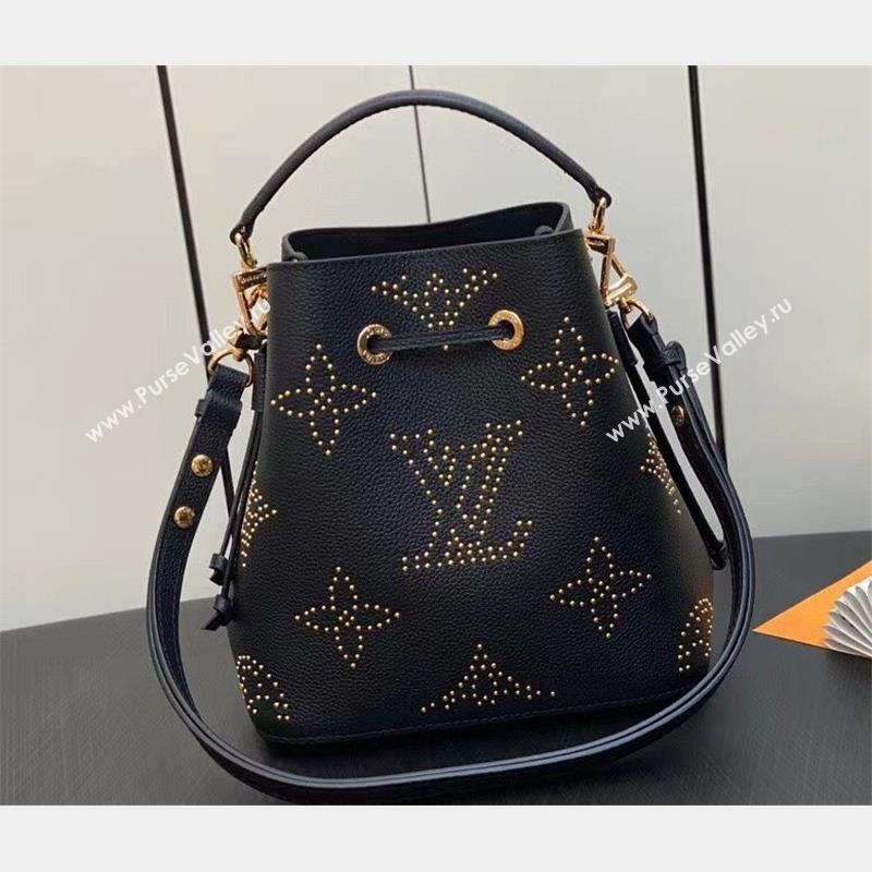 Louis Vuitton Monogram Empreinte Néonoé BB Bag M46734 Studs Black 2023 (weijian-23101903)