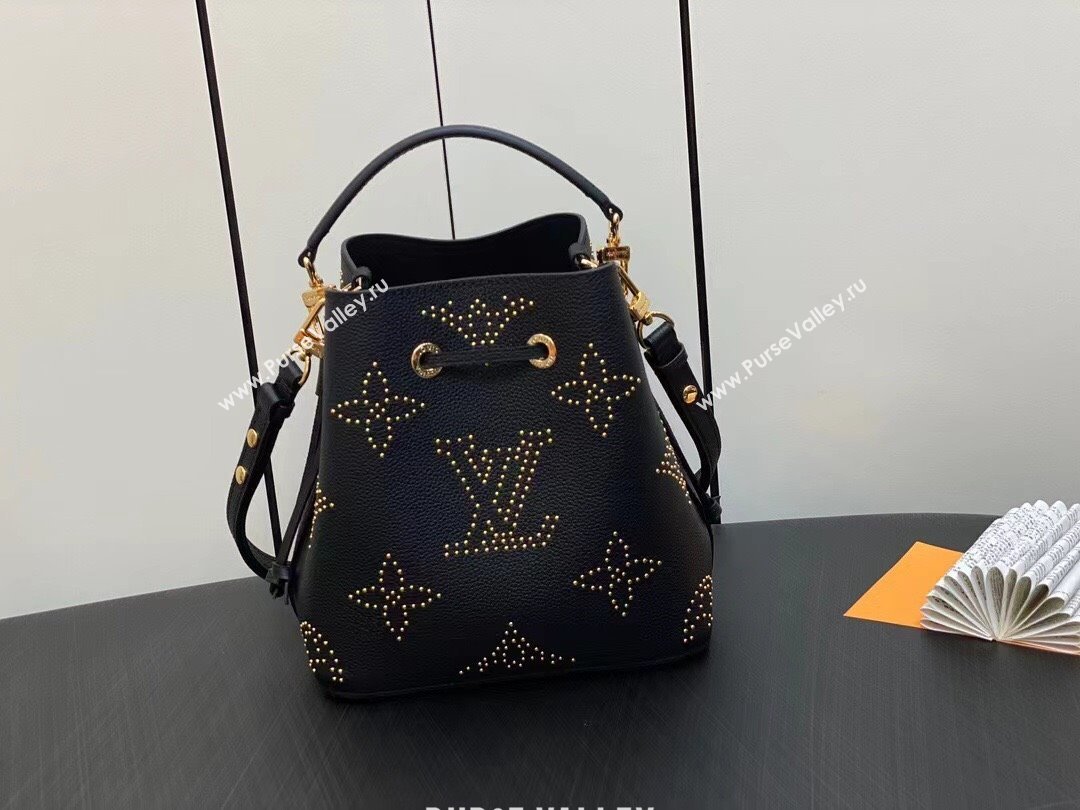 Louis Vuitton Monogram Empreinte Néonoé BB Bag M46734 Studs Black 2023 (weijian-23101903)