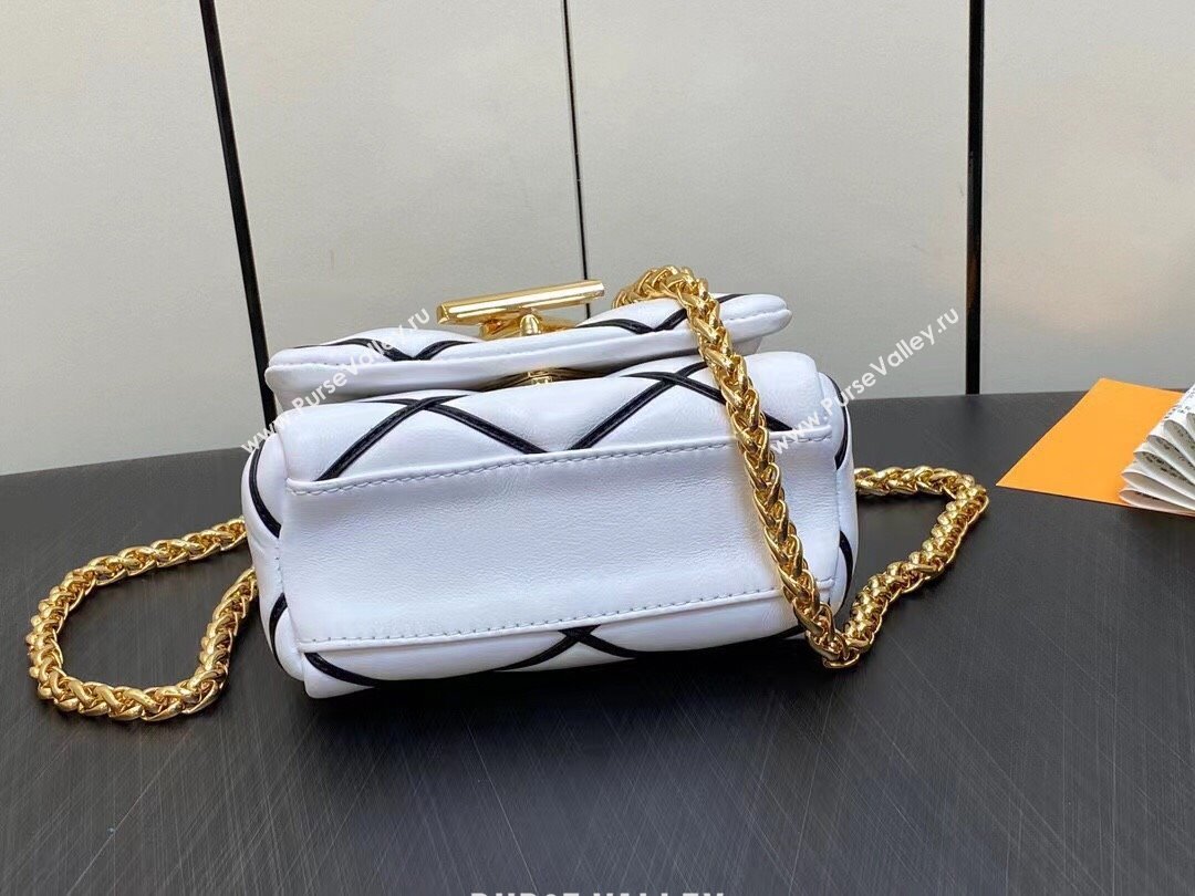 Louis Vuitton Lamb leather Pico GO-14 Bag M23762 Black/White 2023 (weijian-23101912)