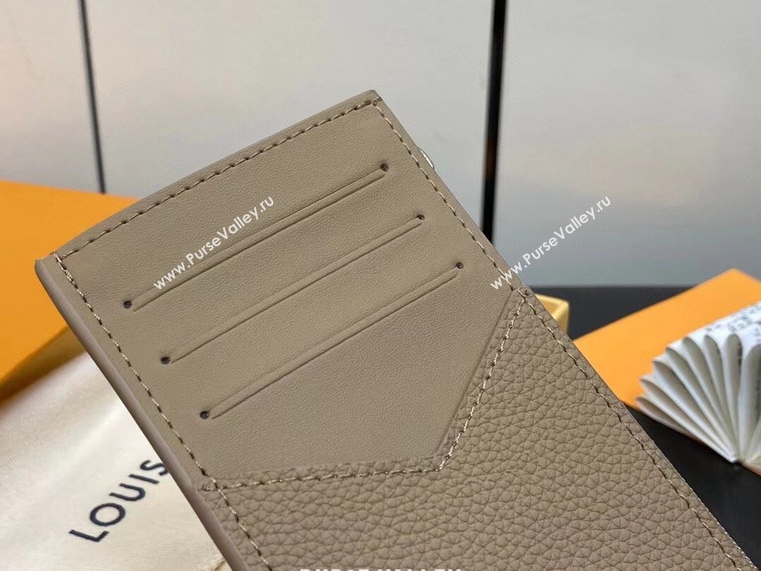 louis vuitton Coin Card Holder M82068 elephant gray 2023 (weijian-231019-06)