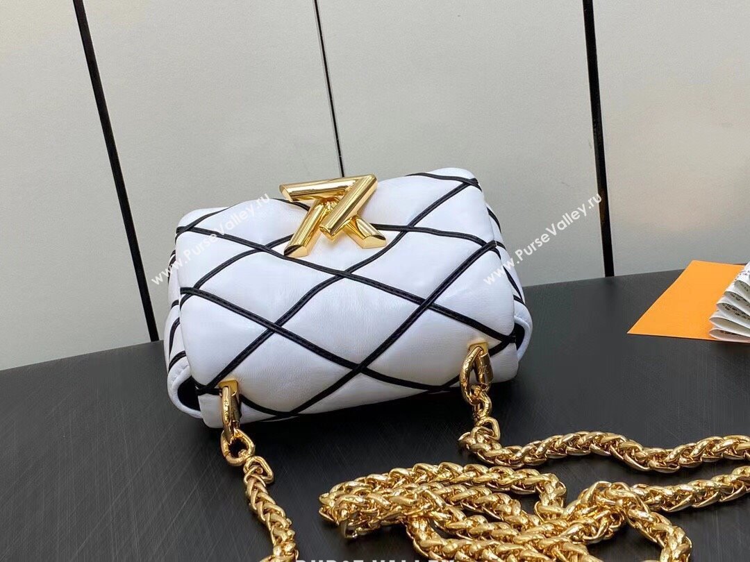 Louis Vuitton Lamb leather Pico GO-14 Bag M23762 Black/White 2023 (weijian-23101912)