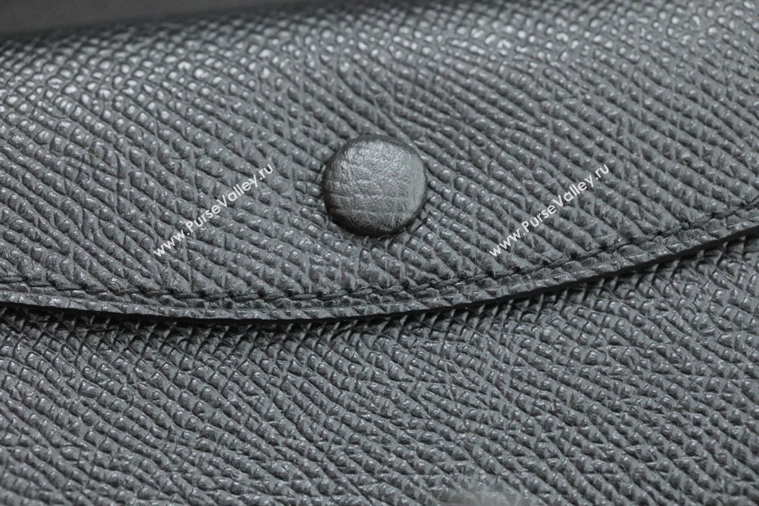 Hermes bearn mini wallet in epsom leather noir with black hardware handmade(original quality) (ayan-240105-16)