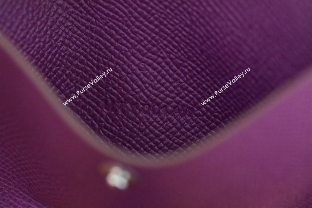 Hermes bearn mini wallet in epsom leather anemone with gold hardware handmade(original quality) (ayan-240105-19)