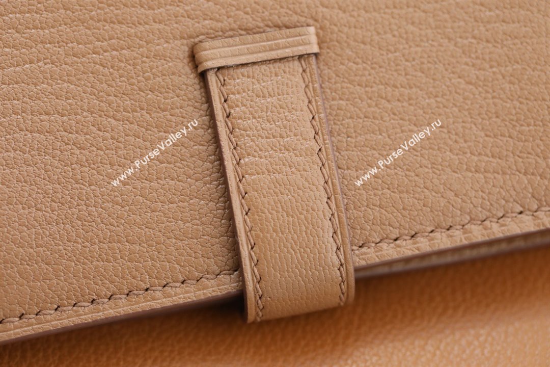 Hermes bearn mini wallet in mysore leather quebracho with gold hardware handmade(original quality) (ayan-240105-04)