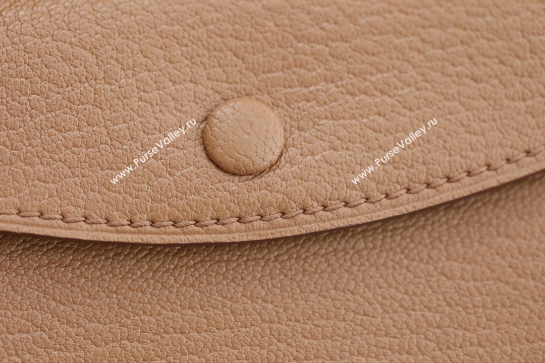 Hermes bearn mini wallet in mysore leather quebracho with gold hardware handmade(original quality) (ayan-240105-04)