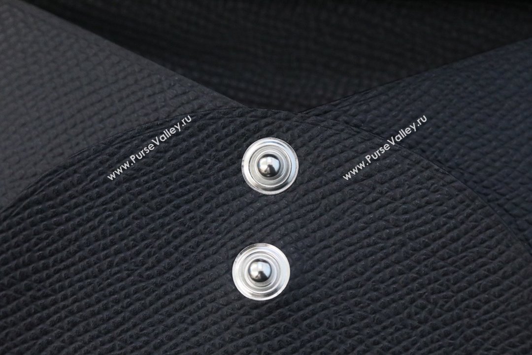 Hermes Calvi Duo Compact card holder in epsom leather noir handmade(original quality) (ayan-240105-01)