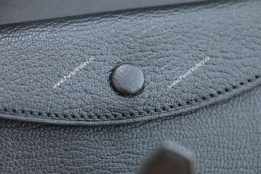 Hermes bearn mini wallet in mysore leather noir with gold hardware handmade(original quality) (ayan-240105-09)