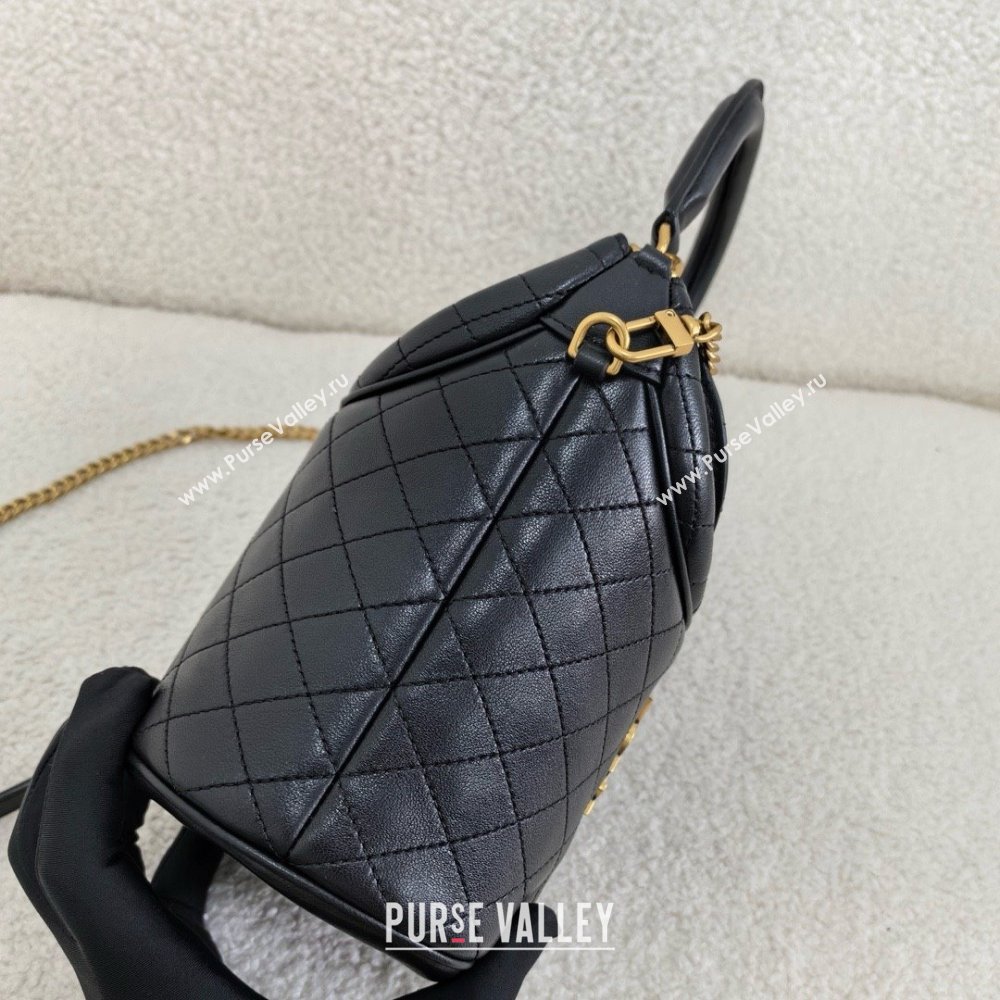 saint laurent gaby bucket bag in lambskin black(original quality) (bige-240408-20)