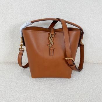 Saint Laurent le 37 small Bag in shiny leather 749036 Brown(original quality) (bige-240408-12)