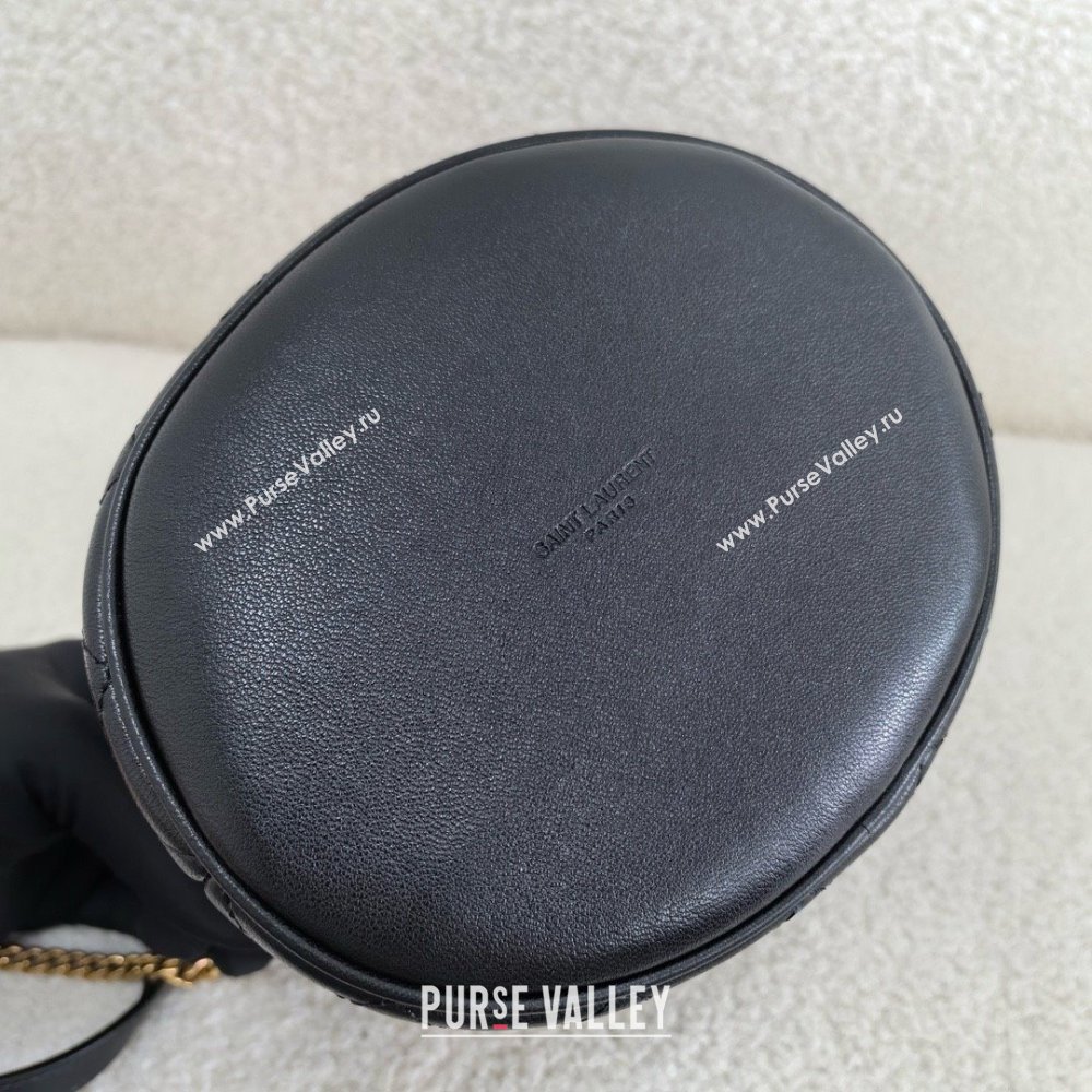 saint laurent gaby bucket bag in lambskin black(original quality) (bige-240408-20)