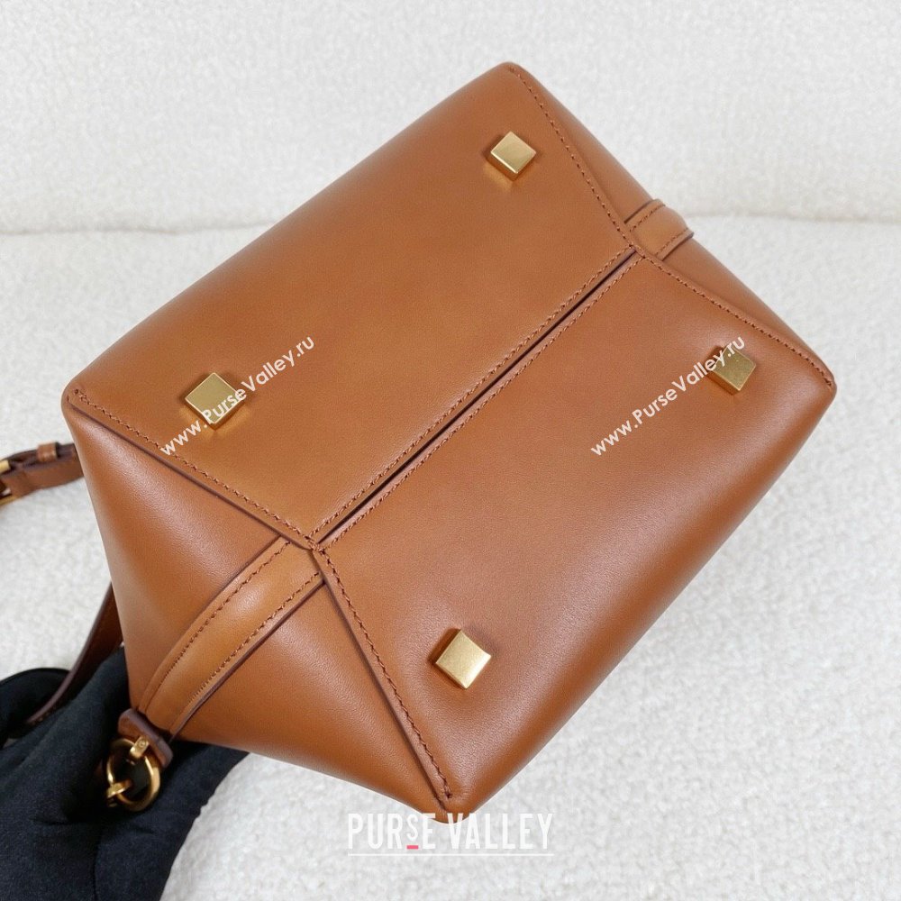 Saint Laurent le 37 small Bag in shiny leather 749036 Brown(original quality) (bige-240408-12)