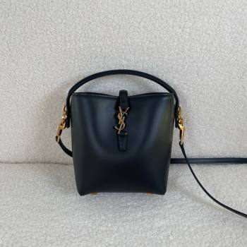 Saint Laurent le 37 mini in shiny leather black(original quality) (bige-240408-15)