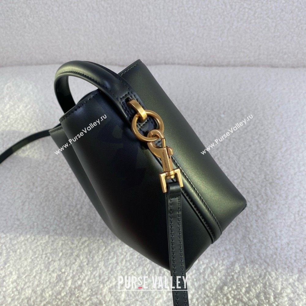 Saint Laurent le 37 mini in shiny leather black(original quality) (bige-240408-15)