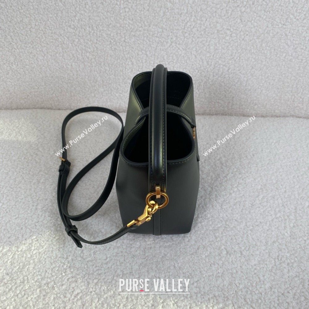 Saint Laurent le 37 mini in shiny leather black(original quality) (bige-240408-15)